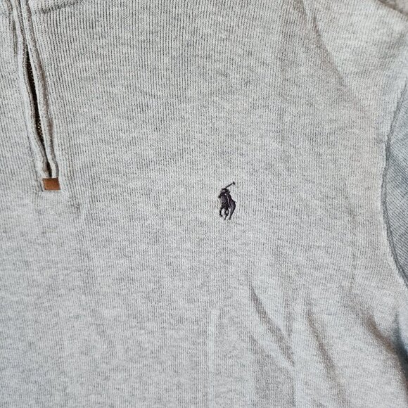 Polo Ralph Lauren Gray 1/4 Zip Long Sleeve Estate Rib Quarterzip Pullover Sz XXL - Picture 4 of 15